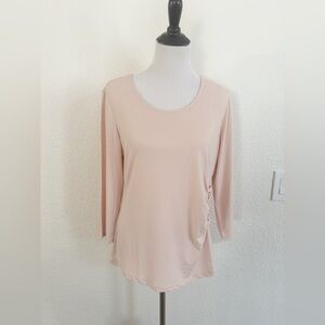 Elegant Blush Blouse with Side Detail